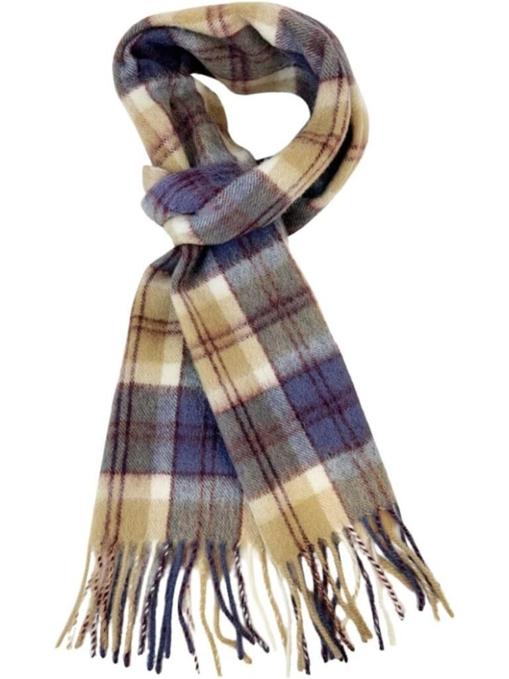 Cozy Tartan Lambswool Scarf for Women & Men - 100% Soft Plaid Wrap Accessory